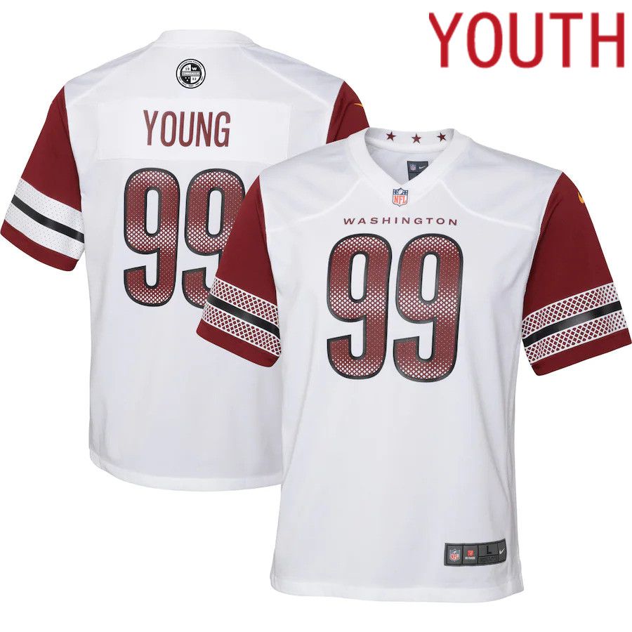 Youth Washington Commanders #99 Chase Young Nike White Game NFL Jersey->customized nfl jersey->Custom Jersey